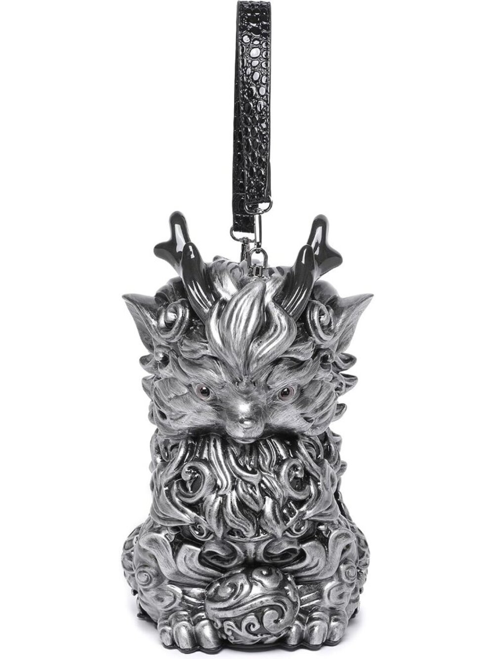 Women's Kylin Silver Unique Weird Shape Purse Detachable Strap Crossbody Bag